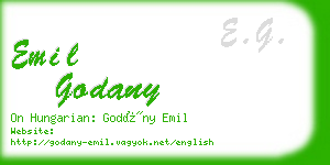 emil godany business card